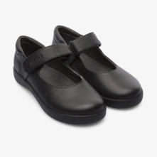 Camper Spiral Comet Kids Ballerinas US-37338 Black USA Stockists